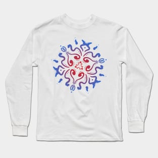 Doted mandala fire ice Long Sleeve T-Shirt